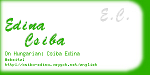 edina csiba business card